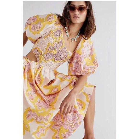 NWOT Free People Karina Midi Dress Size Medium - Picture 2 of 14